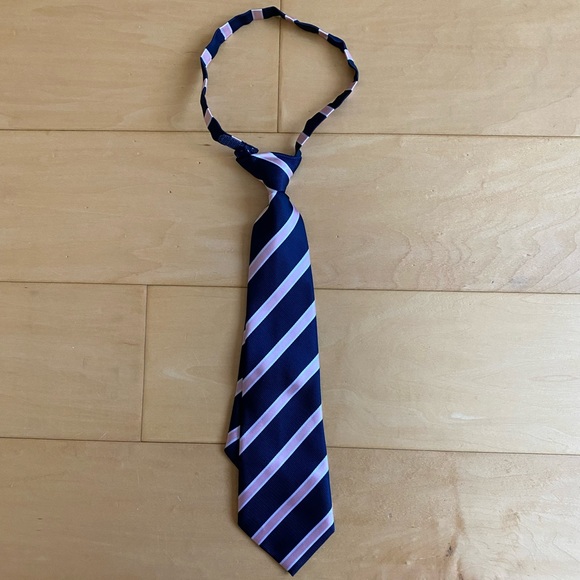 Gymboree Other - Gymboree Navy and Pink Striped Tie with Velcro Closure